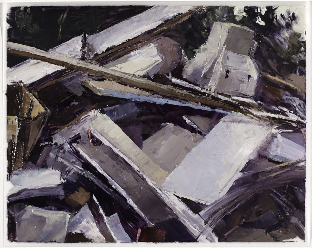   6126 N. Miro St, Study 2 , 2017 oil on dura-lar, 6 x 8 in 