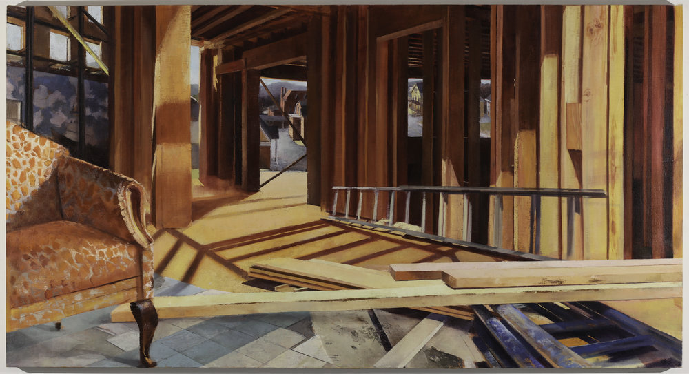   Bergenfield,  2016 oil and acrylic on linen, 40 x 70 in 