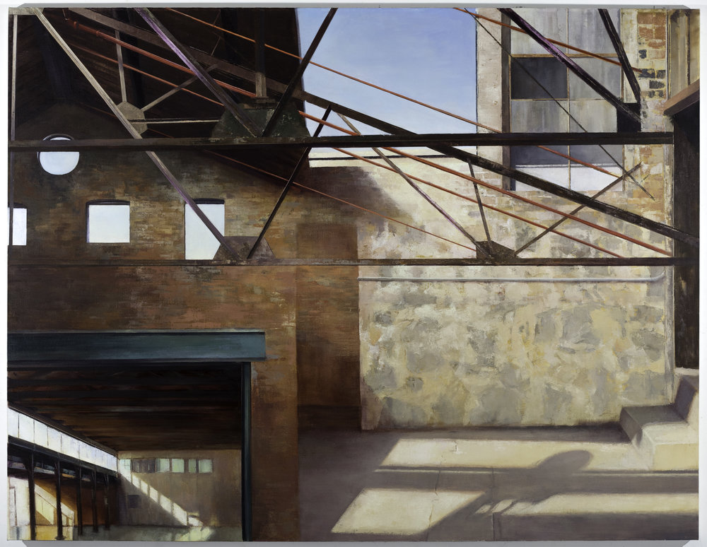   Knockdown Center (After Okada and Abbott),  2016  oil on linen, 56 x 78 in  Commissioned by YoungArts and JP Morgan Chase Art Collection for Miami Art Week  