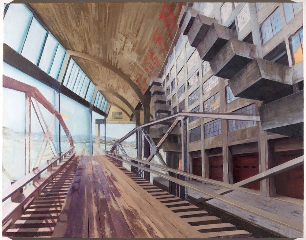   Tracks , 2014 oil on linen, 42 x 48 in 