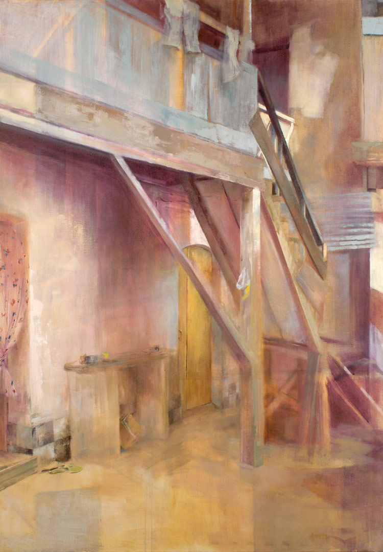   Planks , 2012 oil &amp; acrylic on linen, 76 x 53 in 
