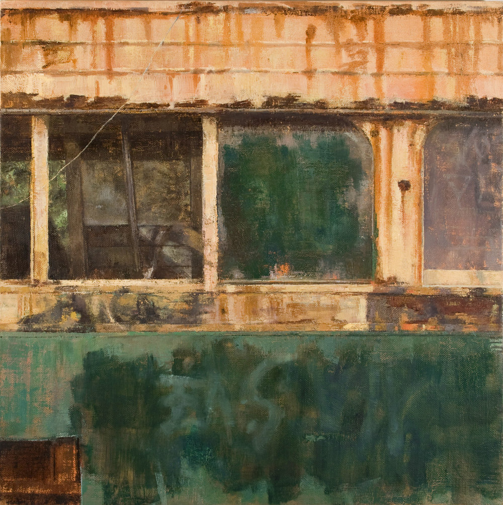   Falls Rd Streetcar,  2011 oil on linen, 34 x 34in 