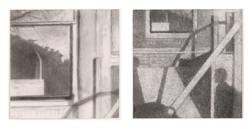   Amsterdam,  2016 graphite powder on paper, 4 x 4 in 