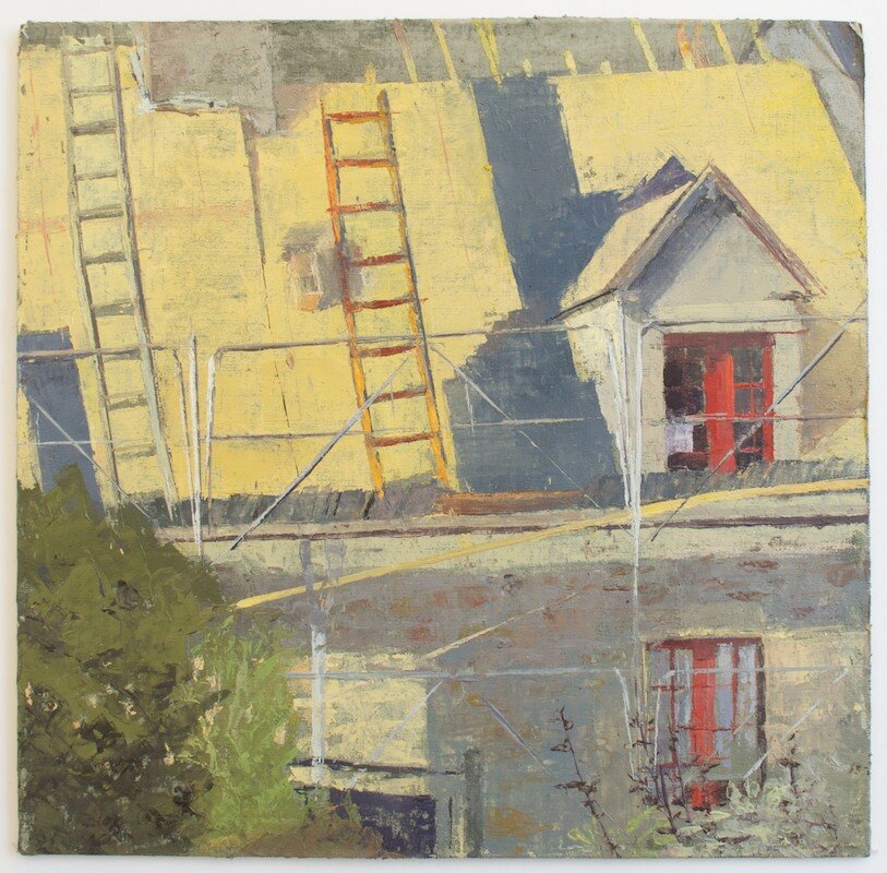   Léhon 1 , 2013 oil on muslin mounted on board 8 x 8 in 