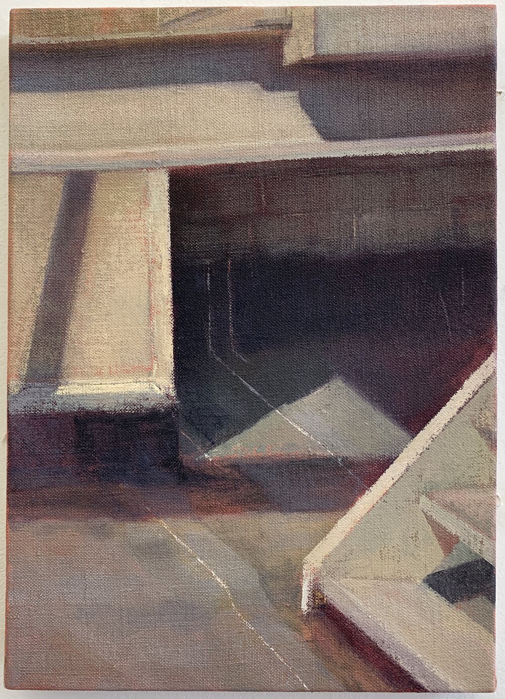   Roof Geometries , 2015 oil on linen 12 x 8 in 