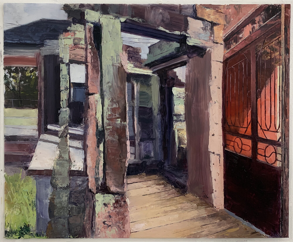   Corridors,  2019 Oil on dura-lar, 12 x 14 in 