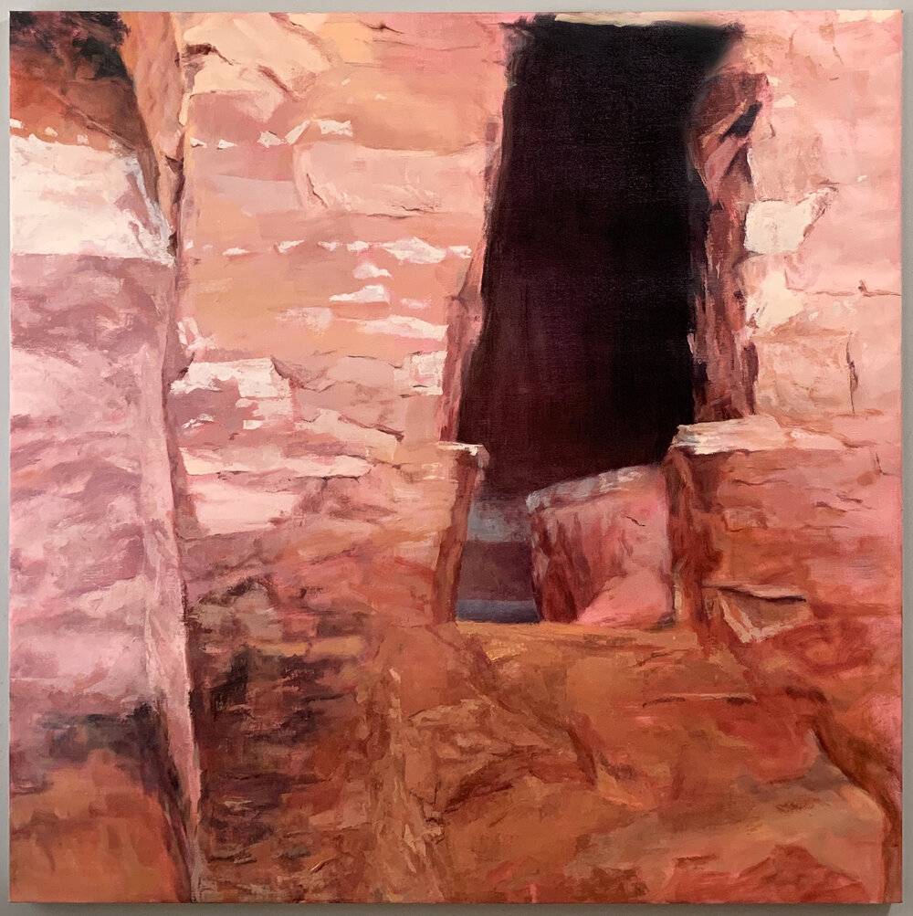   Jacal Defense Wall , 2020 oil on linen, 44 x 44 in 