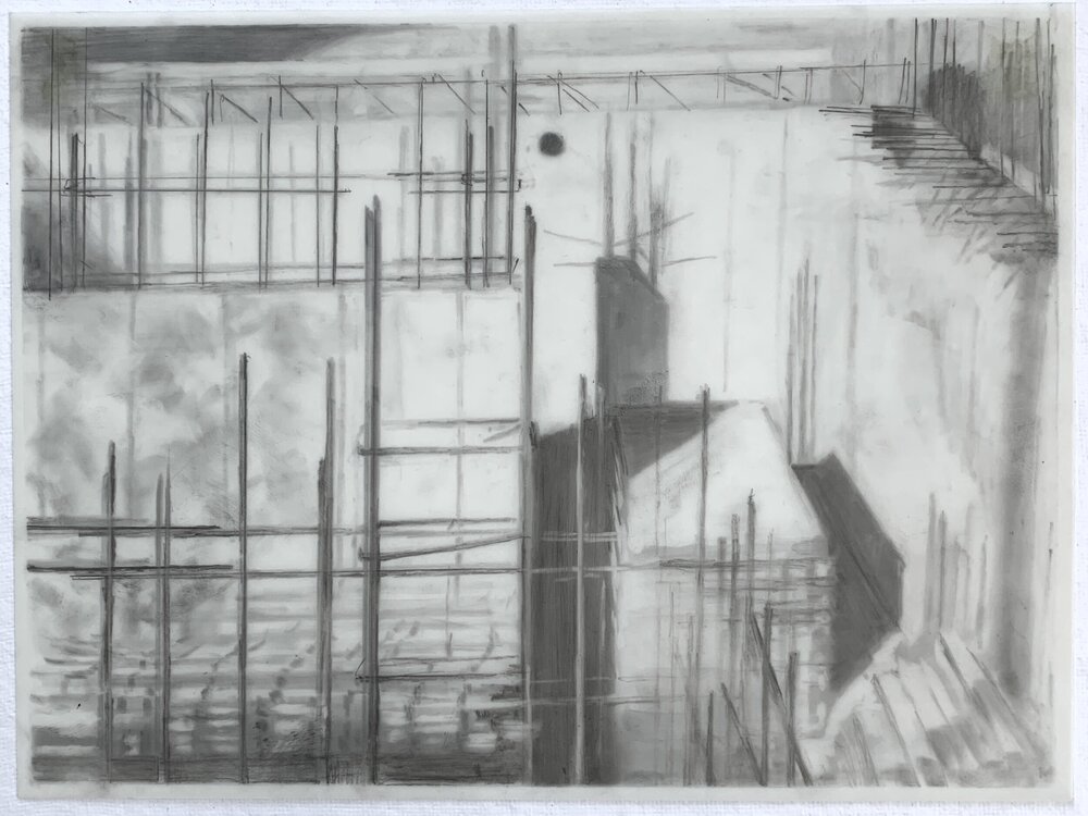   Delson Foundation,  2018 graphite on dura-lar, 6 x 8 in 