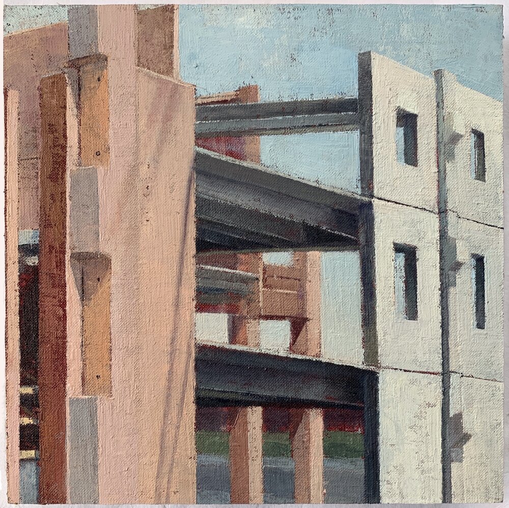  Garage 3, 2019 oil on linen on panel, 10 x 10 in 