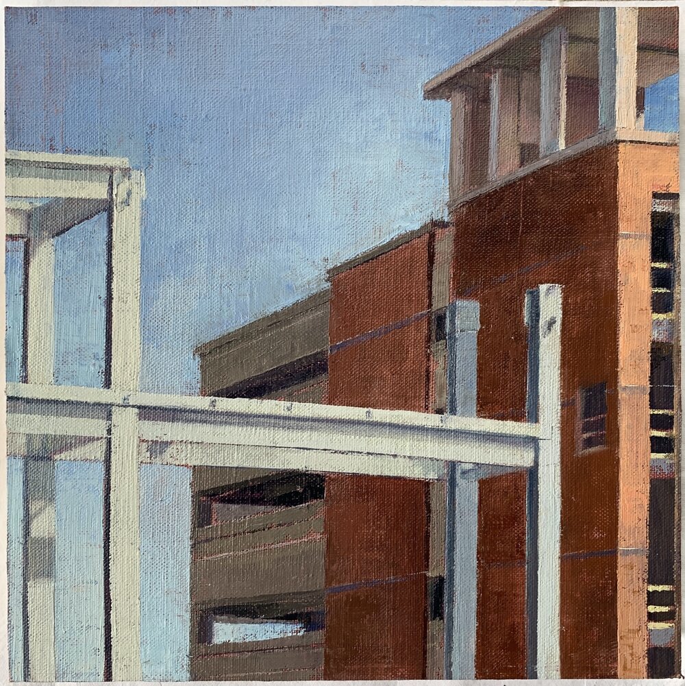  Garage 6, 2019 oil on linen on panel, 10 x 10 in 