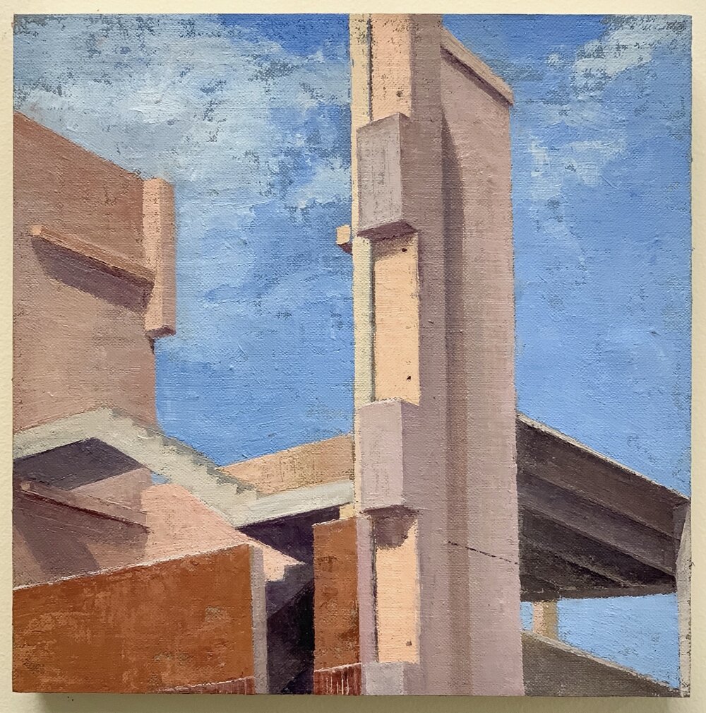  Garage 2, 2019 oil on linen on panel, 10 x 10 in 