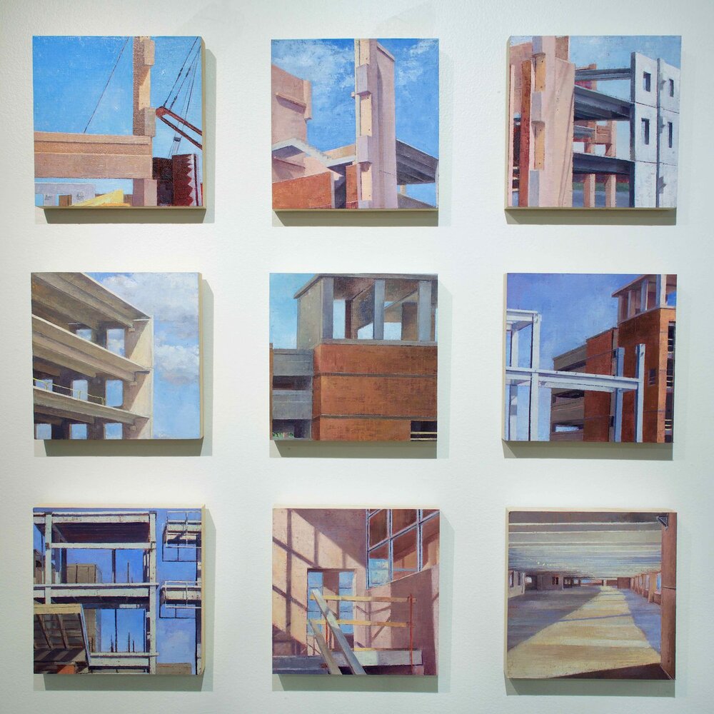   Patterns of Engagement,  2019 oil on linen on panel, 10 x 10 in each 