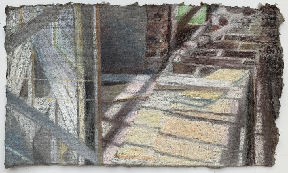   The Music Box Study , 2018 pastel on paper, 6 x 12 