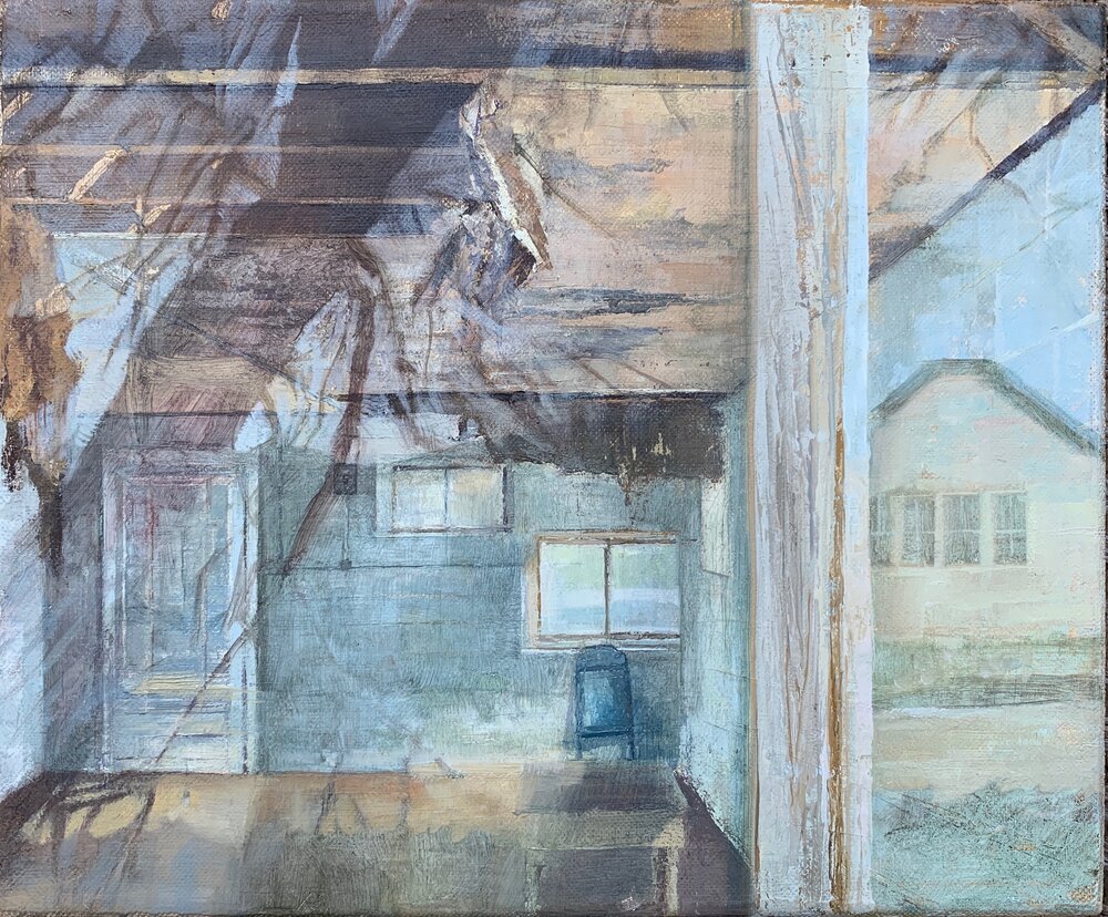   Ulm, Wyoming: Schoolhouse Window,  2014 oil on linen 10 x 14 in 
