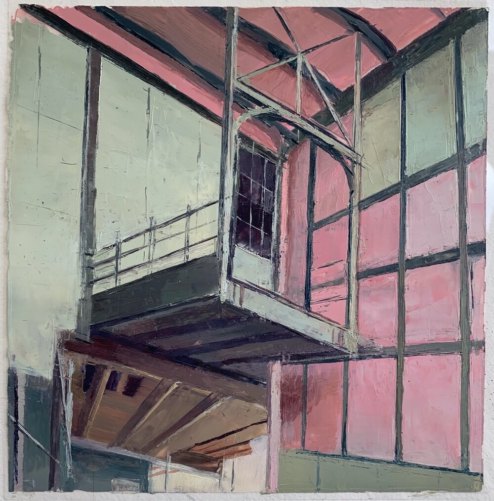   Battery Maritime Terminal,  2016 oil on dura-lar 16 x 14 in 