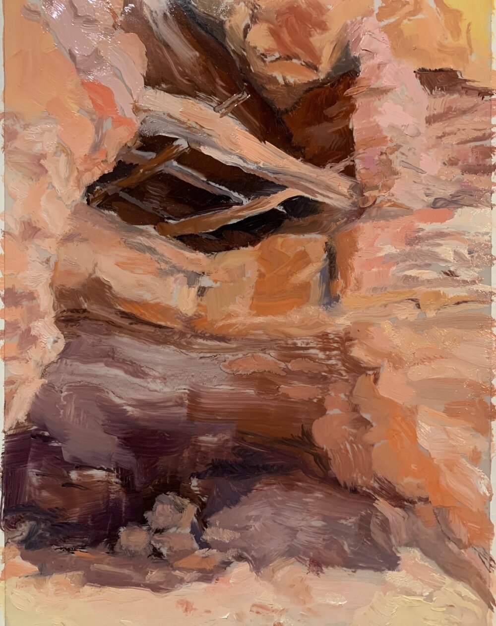   Loft , 2020 oil on dura-lar, 12 x 9 in 